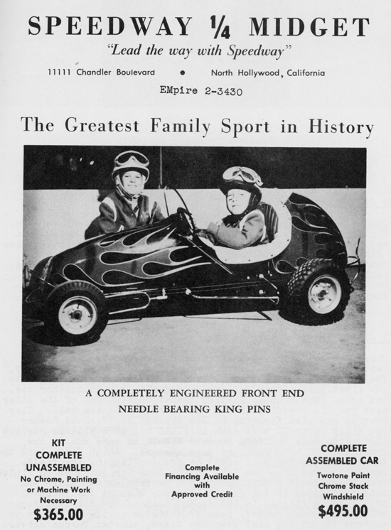Vintage 1963 K&S Engineering "A" Runner Go-Kart Ad 